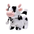 thumbnail image 1 of Electric Walking Plush Cow with Sound, Animated Animal Figurine with Scarf, Battery Operated Moving Cow for Desktop Decor, Spotted, 1 of 5