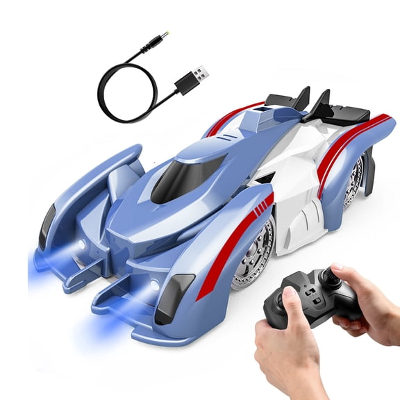 Electric Wall Climbing Car Toy 360 Rotating Shunt Car Remote Control Dual Mode RC Car Rechargeable Toy Car with Headlights Taillights Birthday Christ