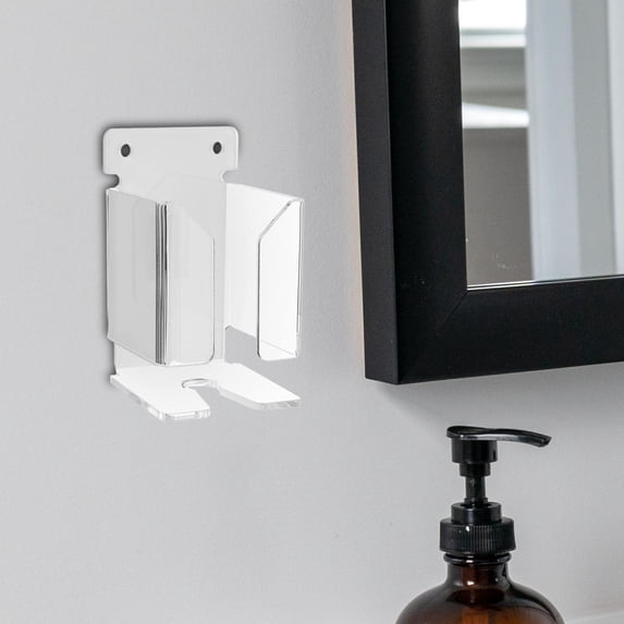 Electric Wall Mount Holder, Organizer Rack, Utility, Two Installation Acrylic Holder for Shower Bathroom Clear