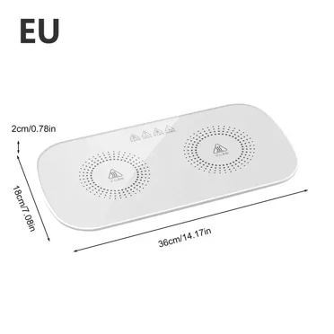 Electric Warming Plate Food Warmer Hot Placemat Electric Hot Plate Placemat Long Lasting Warming Plates for Home Dinner Plate (EU White)