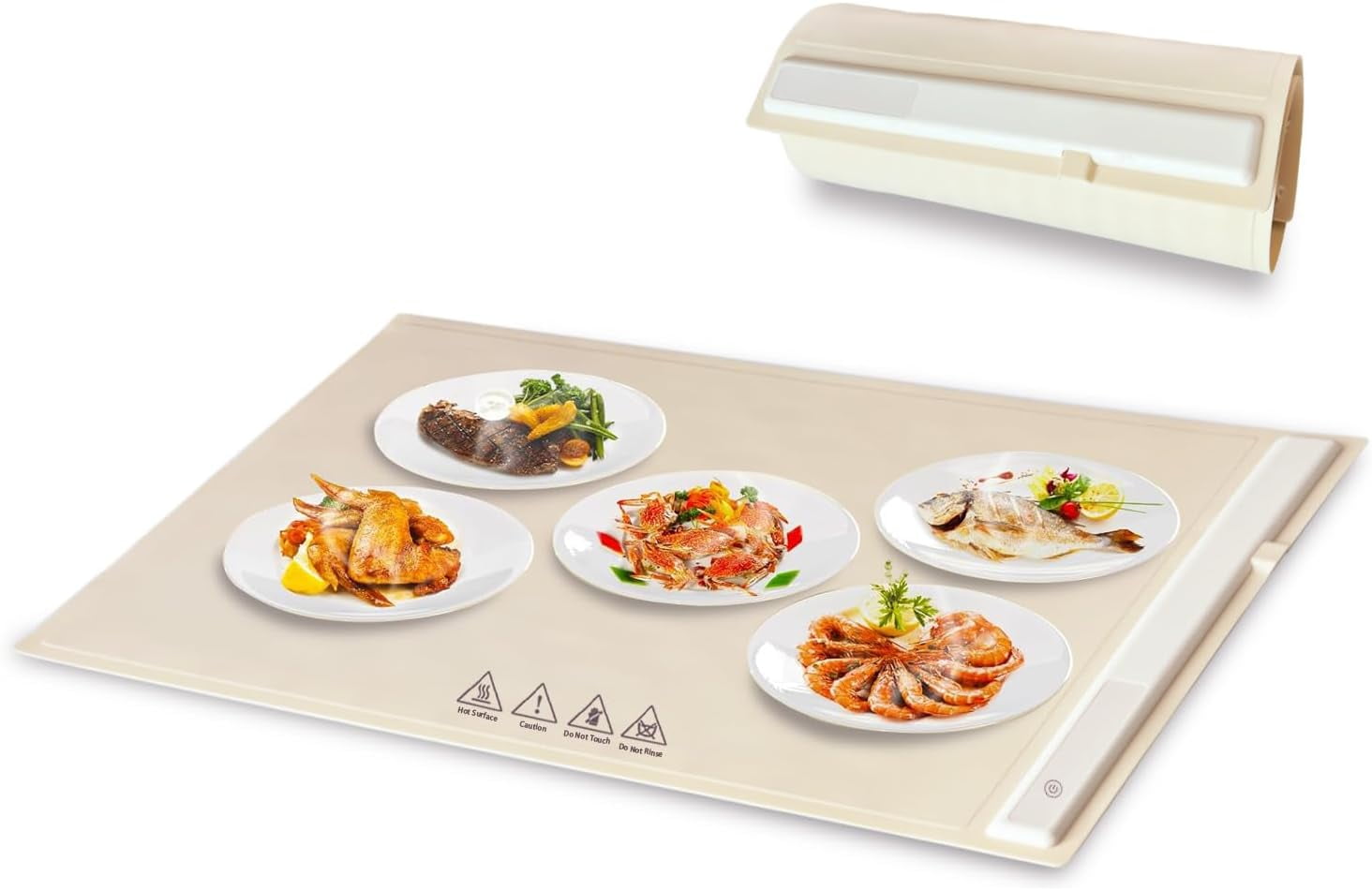 Electric Warming Tray with Adjustable Temperature,Foldable Food Warmer Fast Heating,Electric