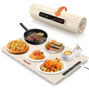 Electric Warming Tray, Portable Food Warmer, Defrosting Tray, Adjustable Temperature, Fast Heating Foldable Hot Plate for Buffet, Party, Family Gatherings, Holiday, Everyday Use