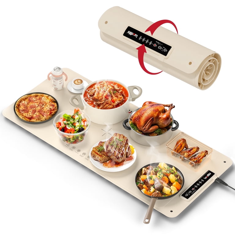 Laudlife, Warming Tray, 40x16inch Food Warming Mat with 4-Temp