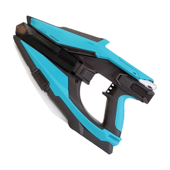 Electric Water Blaster Soaker, Ultimate Blitz Axe-Themed Futuristic High-Performance Design for Rapid Splash Action and Summer Outdoor Fun Blue