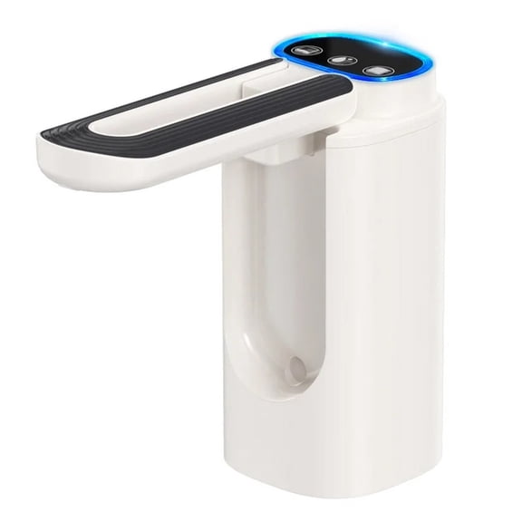 Electric Water Dispenser Pump For Bottles,Portable Foldable 1200MAh Battery-Powered Water Flow Meter, Quiet Operation,For Home And Outdoor Use(White)