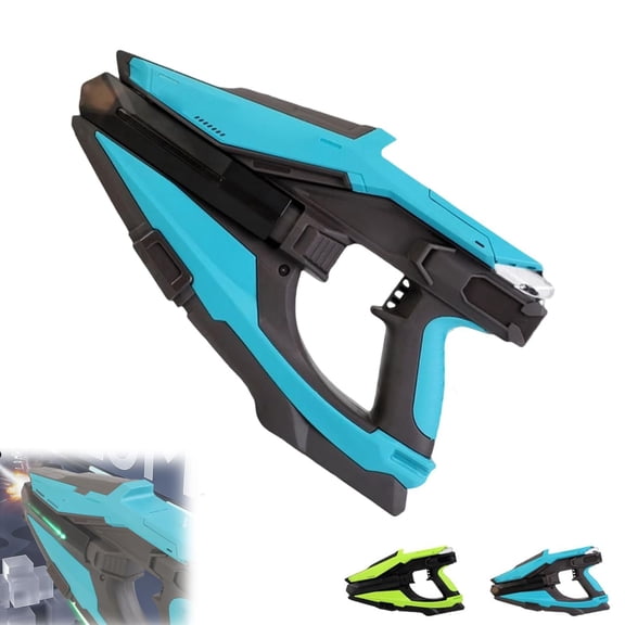 Electric Water Gun with LED & Mist Effects, Rechargeable Automatic Water Blaster with Futuristic Axe Design, Large Capacity Tank, Long Shooting Blasts for Pool, Beach
