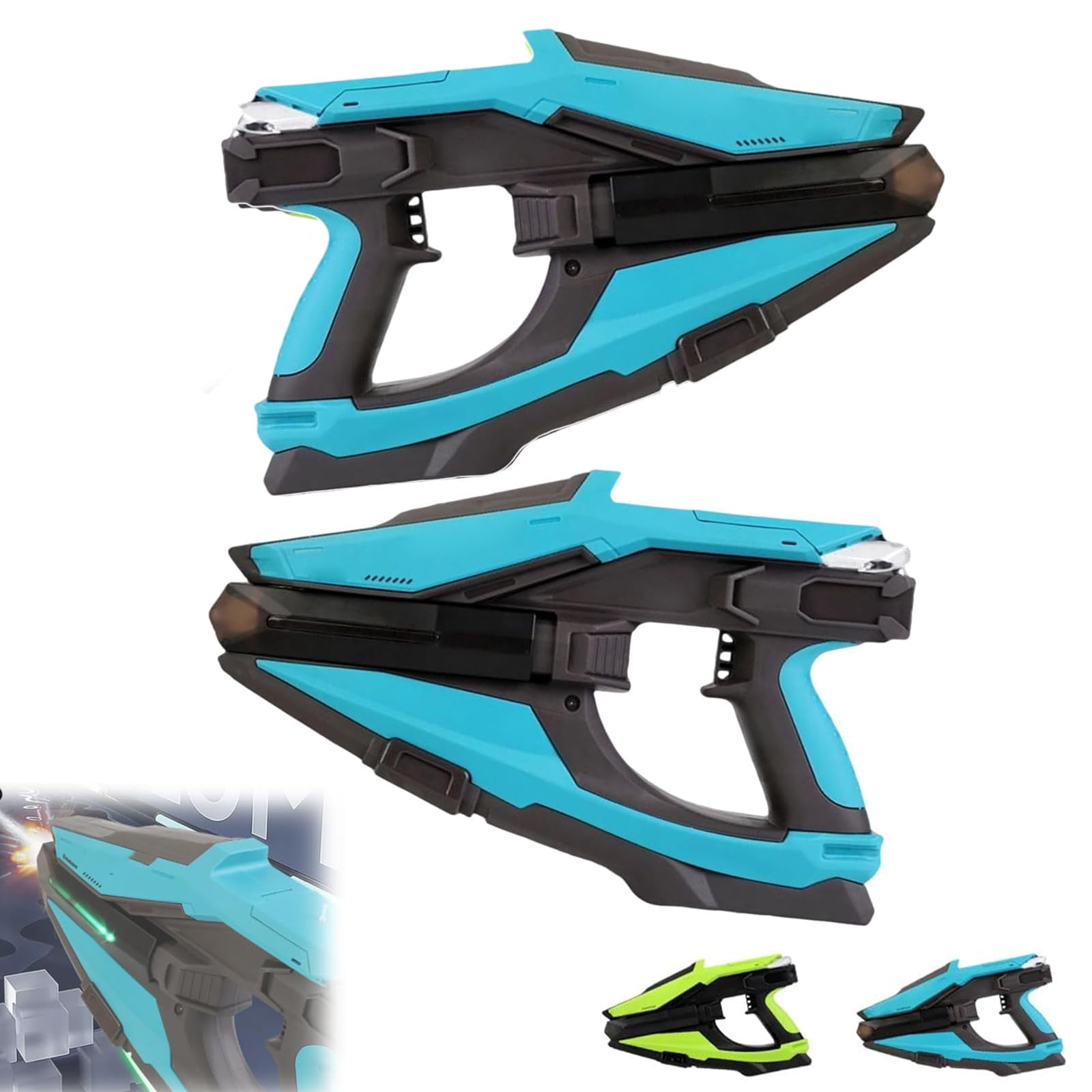 Electric Water Gun with LED & Mist Effects, Rechargeable Automatic Water Blaster with Large Tank, for Pool, Beach & Backyard