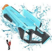 Electric Water blaster for Adults Kids, Automatic Water Reload & Shooting, LED Light, 26-32 FT Range Powerful Classic Water Squirt, Large Capacity Battery Powered Water blaster Outdoor Beach Play