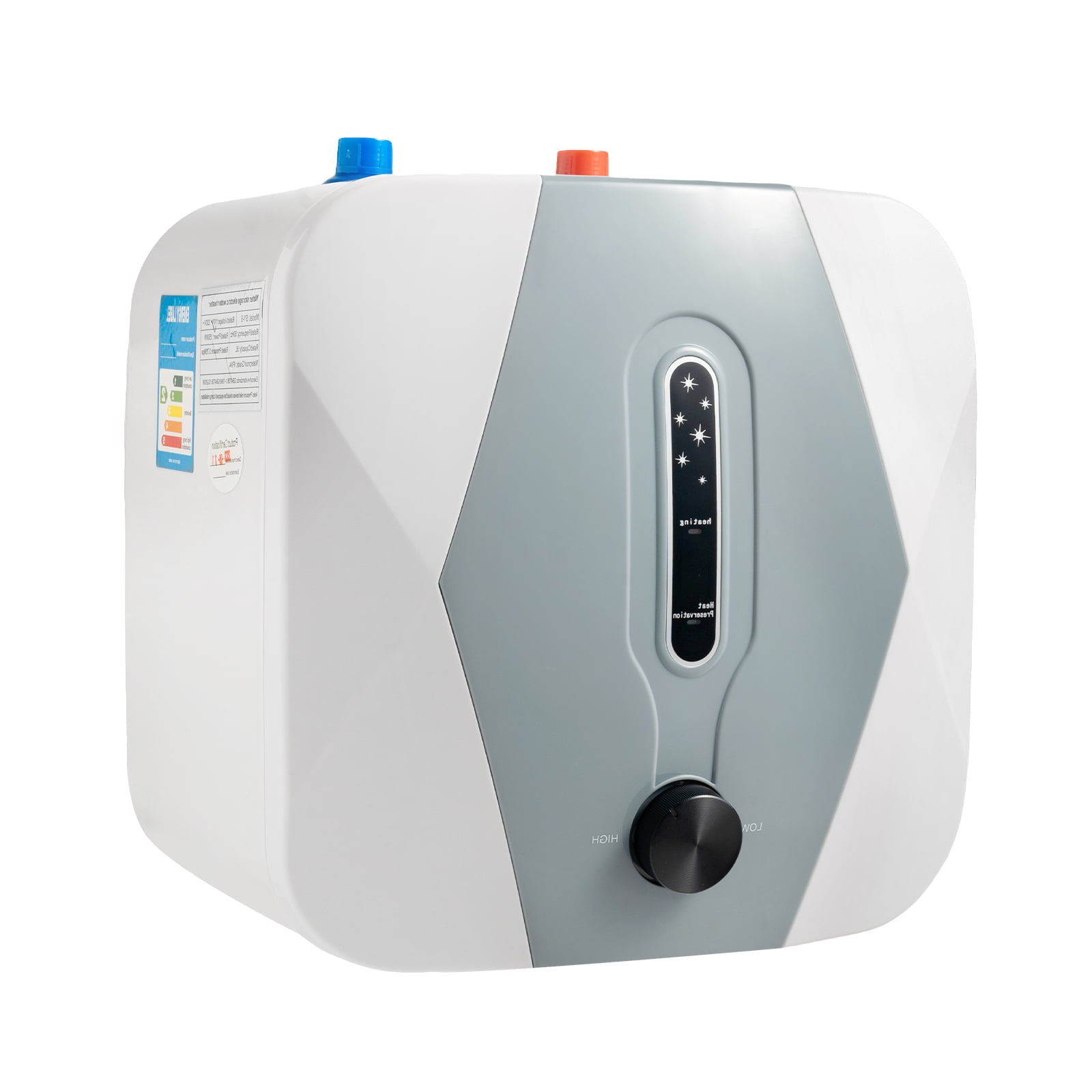 Electric Water Heater with 1500W Power, 2.1 Gallons Capacity, Stainless Steel Liner, 8-15 Minutes Heating, IPX4 Waterproof, Easy Operation with Automatic Insulation