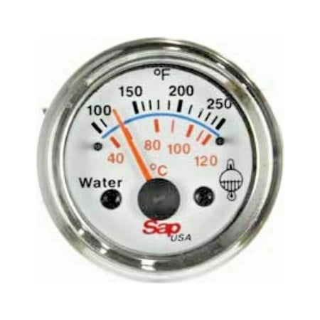 Electric Water Temperature 2 1/16" (52mm) Round Gauge 100-250 Deg 12v SAP NEW