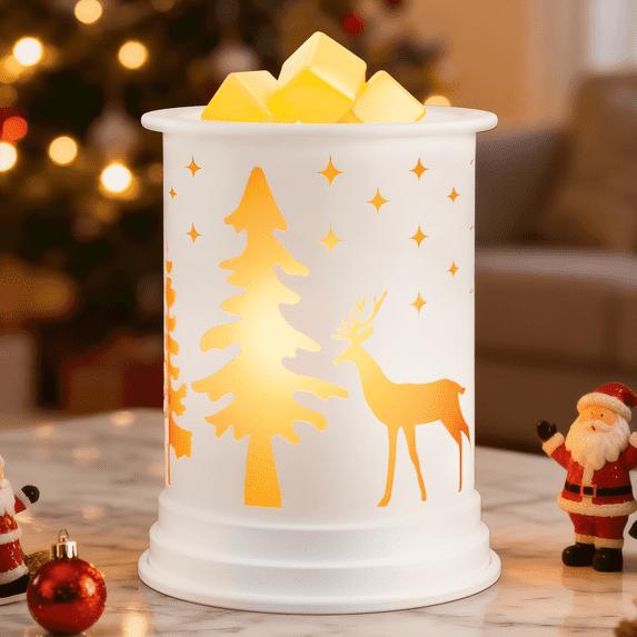 UNTIMATY Christmas Wax Warmer Electric Wax Melt Warmer for Scented Wax Fragrance Candle Oil Burner Melting Night Light for Gift