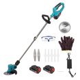Electric Weed Eater, 6 Inch Cordless Weed Mower String Trimmer with 2