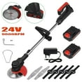 thumbnail image 1 of Electric Weed Wacker, Cordless String Trimmer / Weed Wacker 180°Rotating Handle with 2 PCS 24V 2.0Ah Batteries, Detachable Weed Eater with 1 Quick Charger Lightweight Weed Edger, 1 of 8