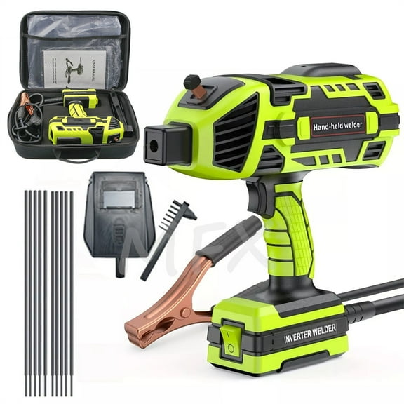 Electric Welder Hand Held Welding Machine Arc Welder Tool with 10 Welding Rods
