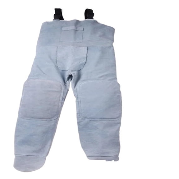 Electric Welding Cowhide Protective Clothing High Temperature Leather Pants Safety Overalls ,More Durable