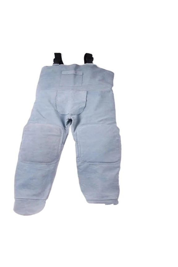 Electric Welding Cowhide Protective Clothing High Temperature Leather Pants Safety Overalls ,More Durable