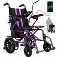 thumbnail image 1 of Arshin Electric Wheelchairs for Adults 20+ Miles Range,Silent Electric Wheelchair Lightweight Foldable with 360°Joystick,All Terrain Dual Motors,286+ lbs Capacity(Purple), 1 of 15