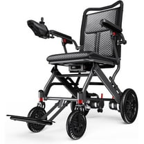 Electric Wheelchair for Adults & Seniors, 15-Mile Range with 12Ah Lithium Battery, All-Terrain Power Wheelchair with 500W Motors, Airline Approved Portable Motorized Wheelchair