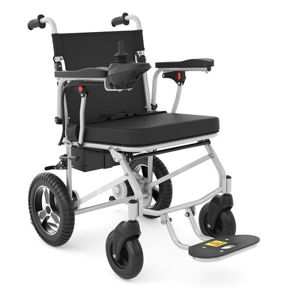 Electric Wheelchairs for Adults,20 Miles Lightweight Foldable Motorized Wheelchairs Power Portable Wheelchair,500W Motor,Silver