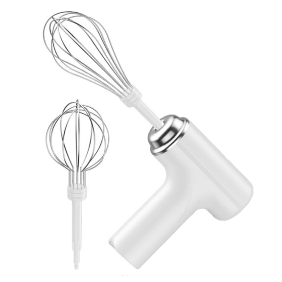 Electric Whisk, Handheld Electric Mixer With Wireless Portability, Three Speed Settings, Double Stainless Steel Mixing Heads, Ergonomic Design For Cake Baking, Cream Whipping,