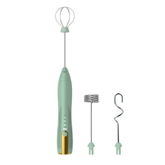 Electric Whisk, Milk Frother Rechargeable, Drink Mixer, Double Whisk Milk Frother USB-C 3 Speeds Rechargeable, Handheld, Adj