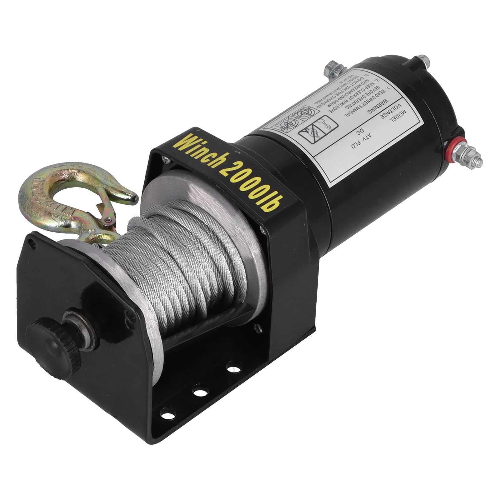 Electric Winch, 0.7KW 1.0HP Motor 2 Stage Gear DC Power