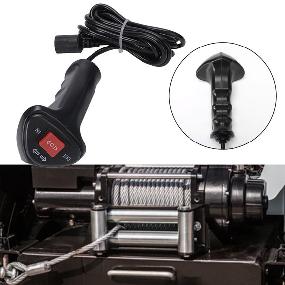 Electric Winch Controller 3Pin Remote Control With Cable for Car Off Road Vehicle Fits 12V to 48V Winch Systems