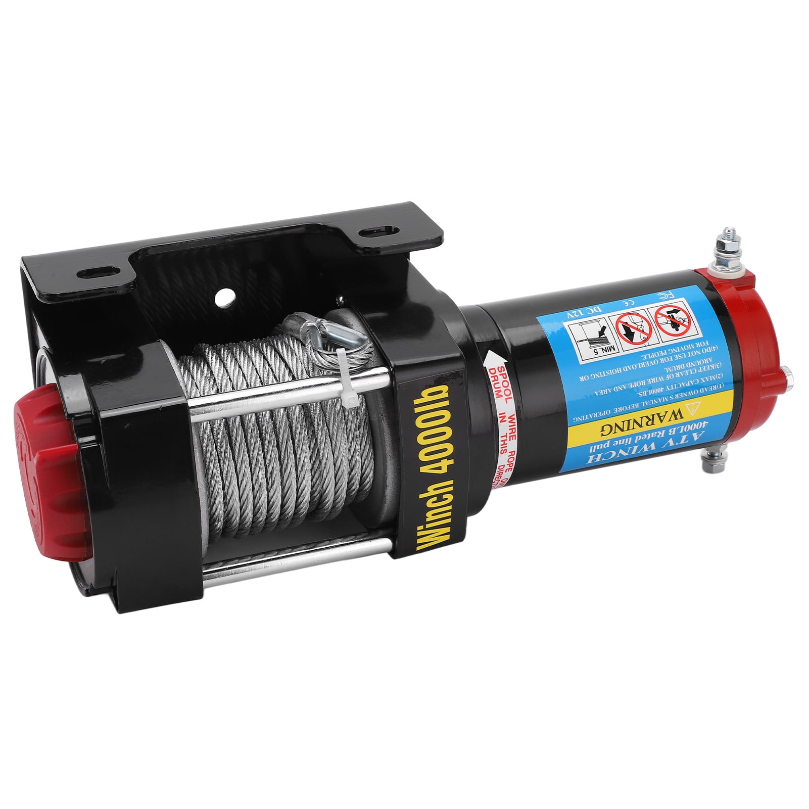 Electric Winch, Electric Winch Kit With 5.5mmx15m Wire 4000LB 12V