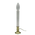 PlugIn Electric Window Candle with Brass Base, Dawn to Dusk Sensor
