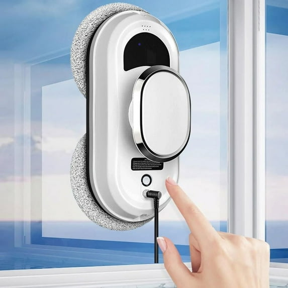 Electric Window Cleaner Robot, Smart Window Cleaner Cleaning Robot with 2800Pa Strong Suction, Window Glass Vacuum Robot with Remote Control, for Indoor/Outdoor Windows Mirror