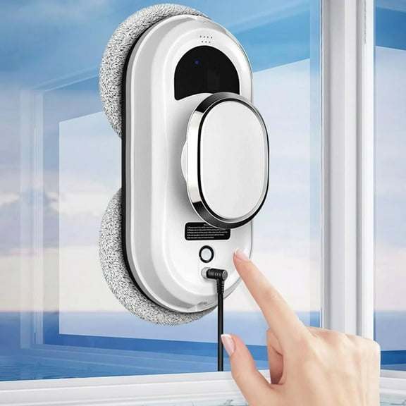 Electric Window Cleaner Robot, Smart Window Cleaner Cleaning Robot with 2800Pa Strong Suction, Window Glass Vacuum Robot with Remote Control, for Indoor/Outdoor Windows Mirror