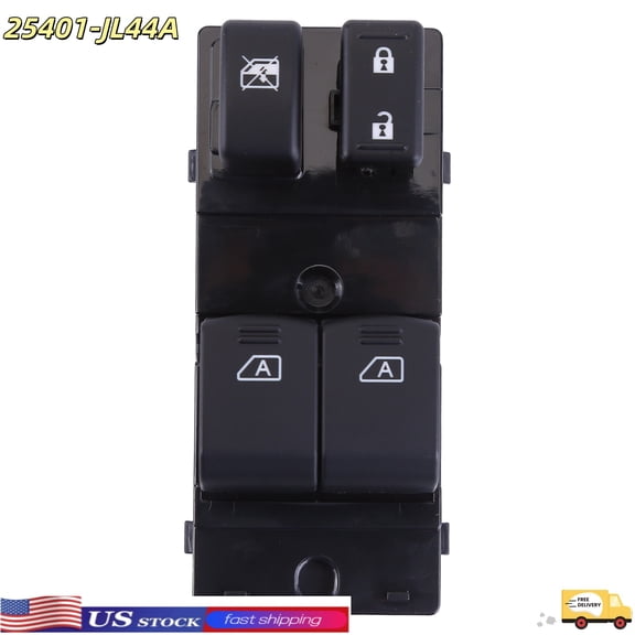 HUONA Electric Window Regulator Switch Buttons Compatible for Infiniti G37 2008-2013 Replaces 25401-JL44A 1-Pack Driver Side Power Window Switch