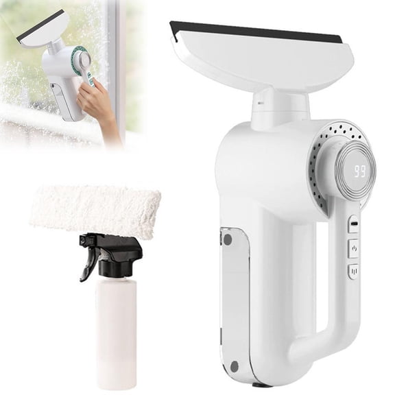 Electric Window Vacuum Squeegee,1500pa ordless Window Cleaner Tool with 150ml Water Collection Tank,Shower Squeegee Windows Cleaning Kit for Shower Glass,Car,Door,Mirror,Home
