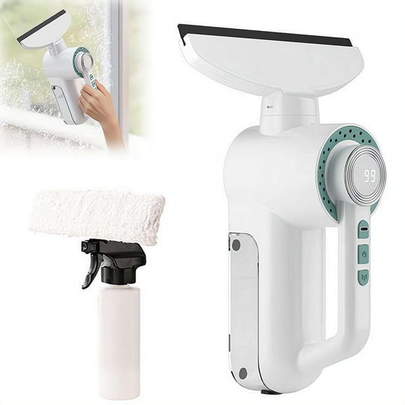 Electric Window Vacuum Squeegee Cordless,1500Pa Electric Window Cleaner Tool,150ml Water Collection Tank,Shower Squeegee Cleaning Tool for Windows, Tiles, Mirrors, Car