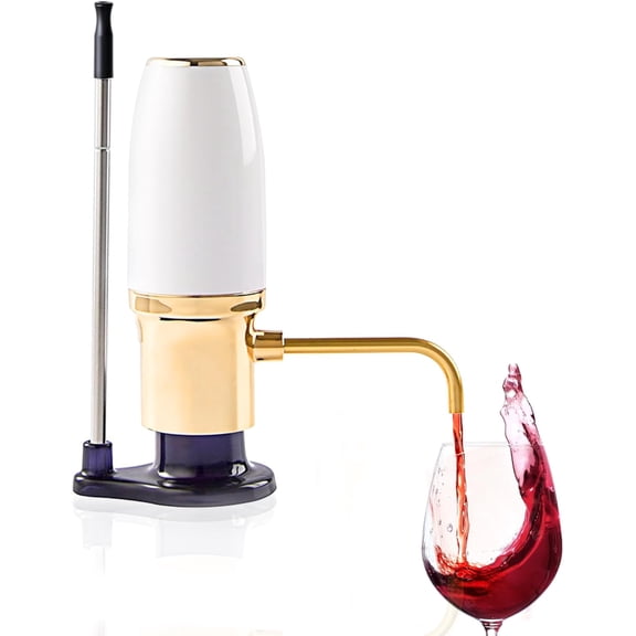 Electric Wine Aerator Decanter Pourer Automatic Dispenser with USB Rechargeable Retractable Tube for Wine Lovers