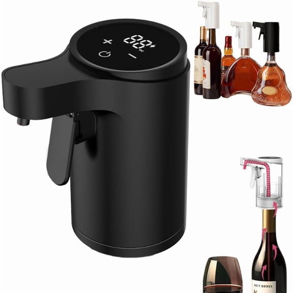 Electric Wine Aerator & Dispenser, Automatic Smart Pourer with Adjustable Dosing, USB Rechargeable