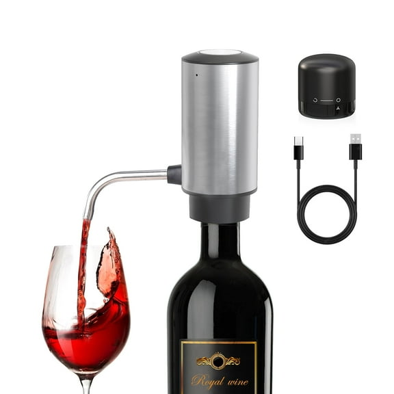 Electric Wine Aerator and Pourer,Smart Automatic Wine Decanters,Rechargeable Wine Dispenser with USB Cable,Best Wine Gifts