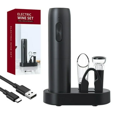 Electric Wine Bottle Opener Automatic Red Wine Corkscrew Rechargeable Wine Opener with Charging Base Wine Tools Kitchen Products T017