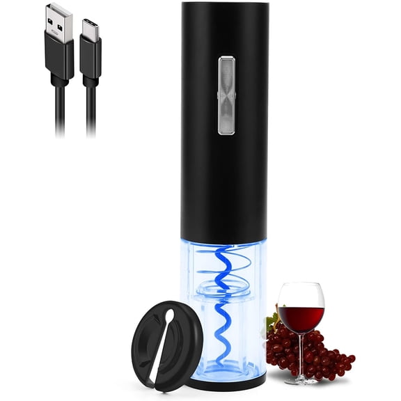 Electric Wine Opener, Rechargeable Automatic Wine Corkscrew Bottle Opener With Foil Cutter, Type-C Charging Wine Openers With LED Light For Home Party Restaurant Wedding Gifts