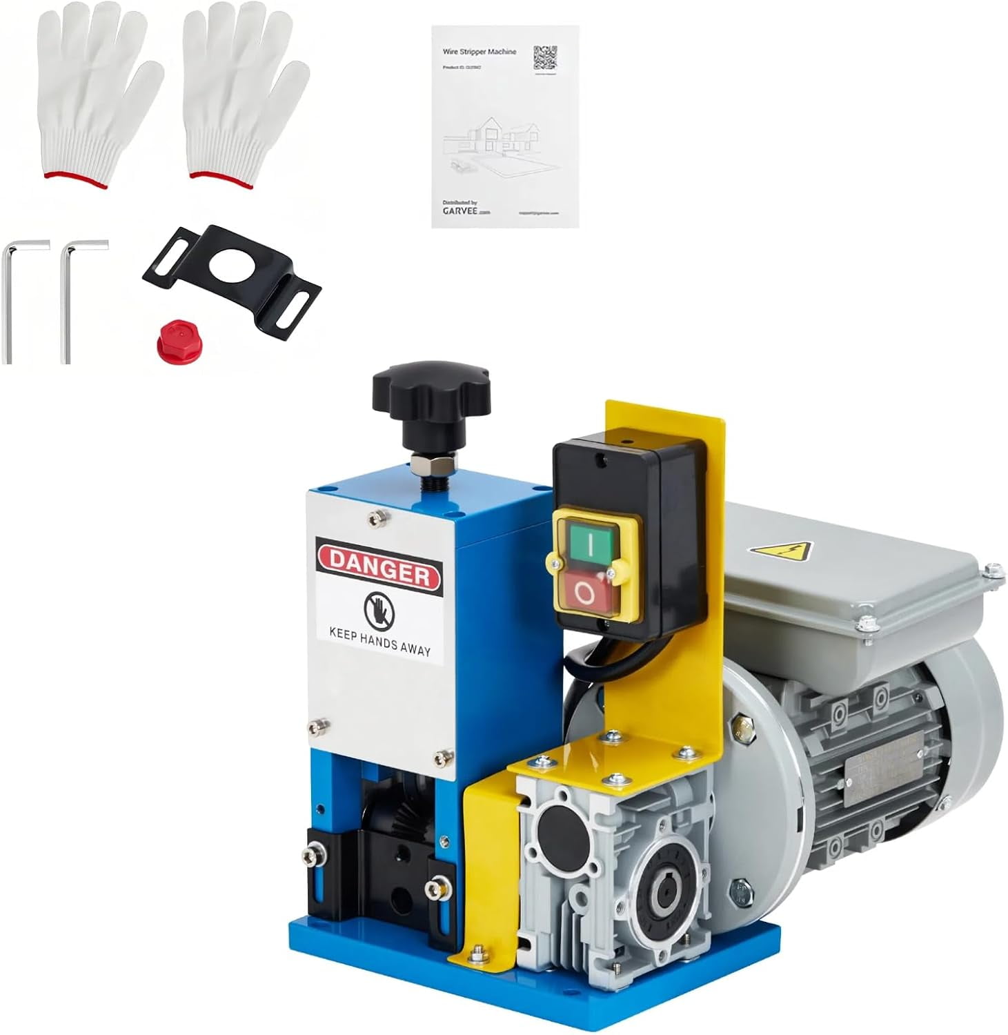 Electric Wire Stripper Machine 1.5-25mm, Aluminum Alloy Wire Stripping Machine for Copper Recycling, Single Channel Cable Stripper