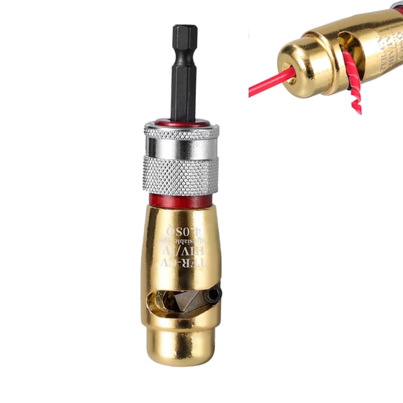 Electric Wire Stripper and Twister for Drill,Fast Stripping and Twisting Tool,Portable Professional Electrician Tool Set for Power Drill Cable Quick Stripping and Connector4SQ