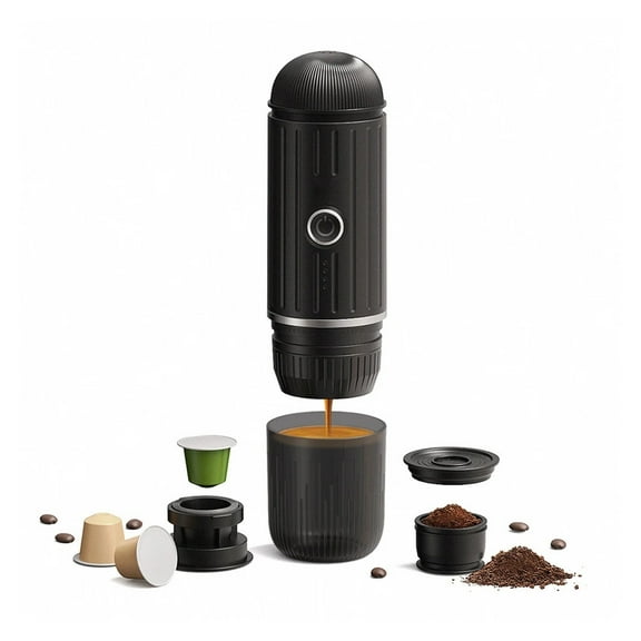 Electric Wireless Heating Coffee Machine Fit For Capsule/Powder Electric Coffee Pot For Car & Hom ,Portable