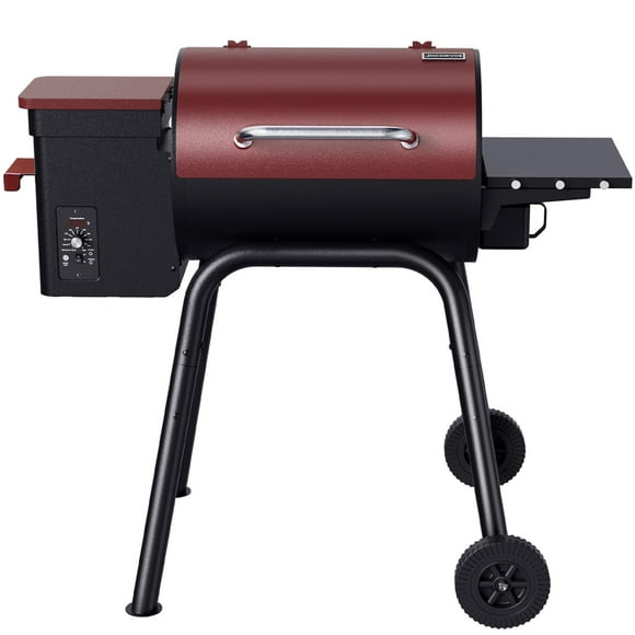 Electric Wood Pellet Grill Smoker for Outdoor Cooking, 456 SQ. IN Cook Area Pellet Grill with Auto Feed & PID Temperature Control 180-425F, 6-in-1 BBQ Grill for Backyard, Camping