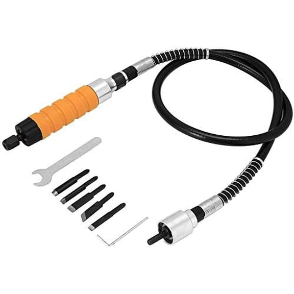 Electric Woodworking Woodcut, Baowox Hand Carving Chisel with with Wrench Chuck Attachment Chisel + Five Knives + Wrench + Flexible Shaft