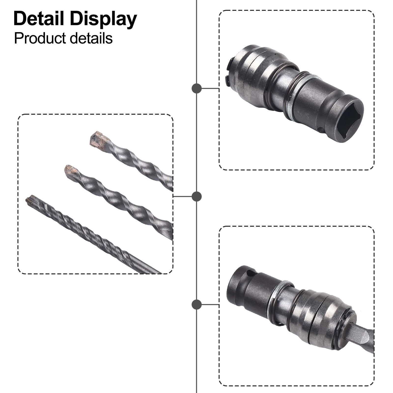 Electric Wrench Converter Wrench To Electric Hammer Converters for Drilling Set D