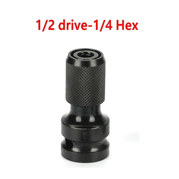 Electric Wrench Driver Chuck ADAPTOR 1/2 Drive 1/4 Hex Drill Bit