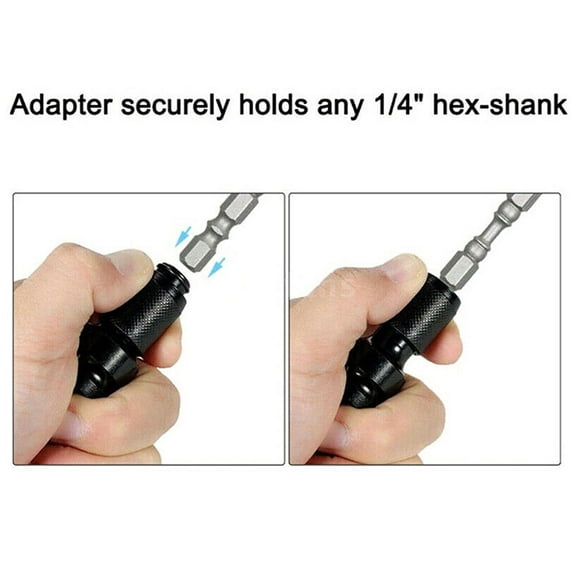 Electric Wrench Driver Chuck Adaptor 1/2 Drive 1/4 Hex Drill Bit