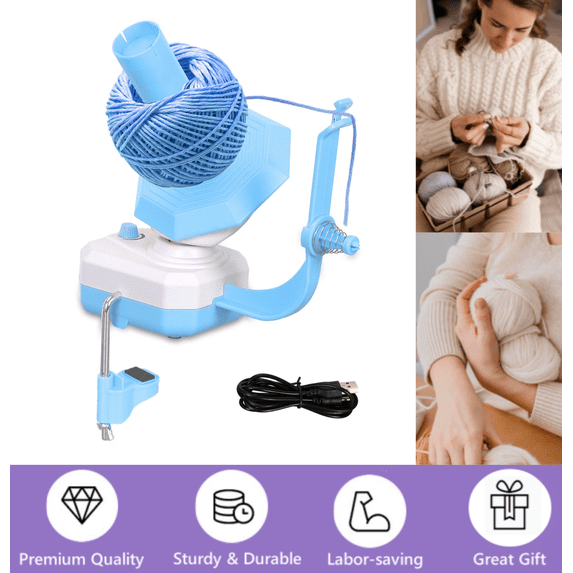 Electric Yarn Winder for Crocheting Automatic Yarn Ball Winder Stepless Speed Automatic Wool Winder 10oz Large Capacity Electric Yarn Spinner for Knitting