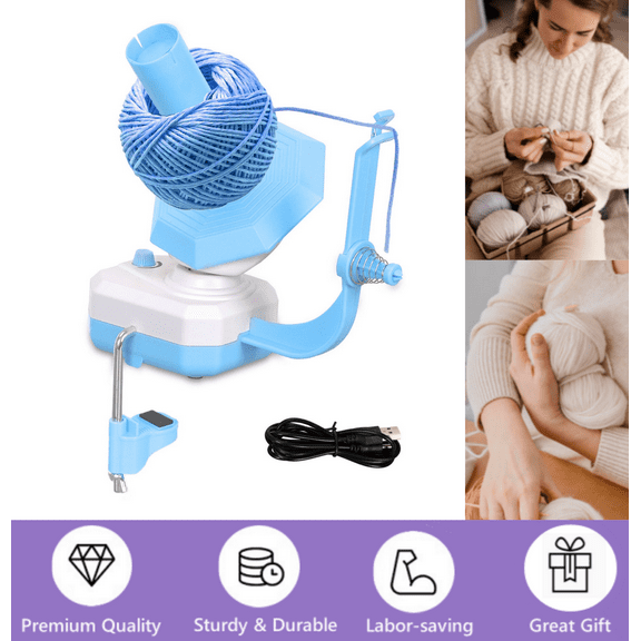Electric Yarn Winder for Crocheting Automatic Yarn Ball Winder Stepless Speed Automatic Wool Winder 10oz Large Capacity Electric Yarn Spinner for Knitting