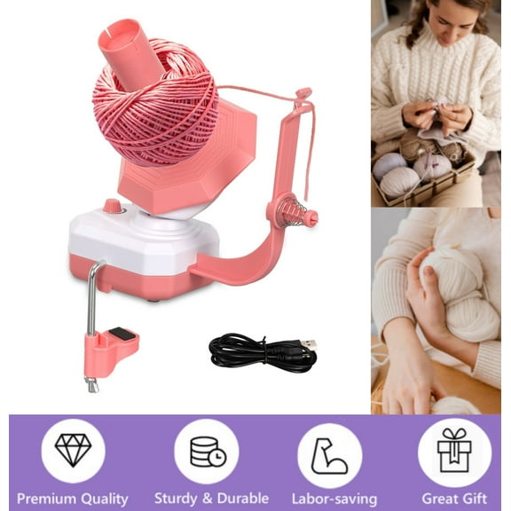 Electric Yarn Winder for Crocheting Automatic Yarn Ball Winder Stepless Speed Automatic Wool Winder 10oz Large Capacity Electric Yarn Spinner for Knitting